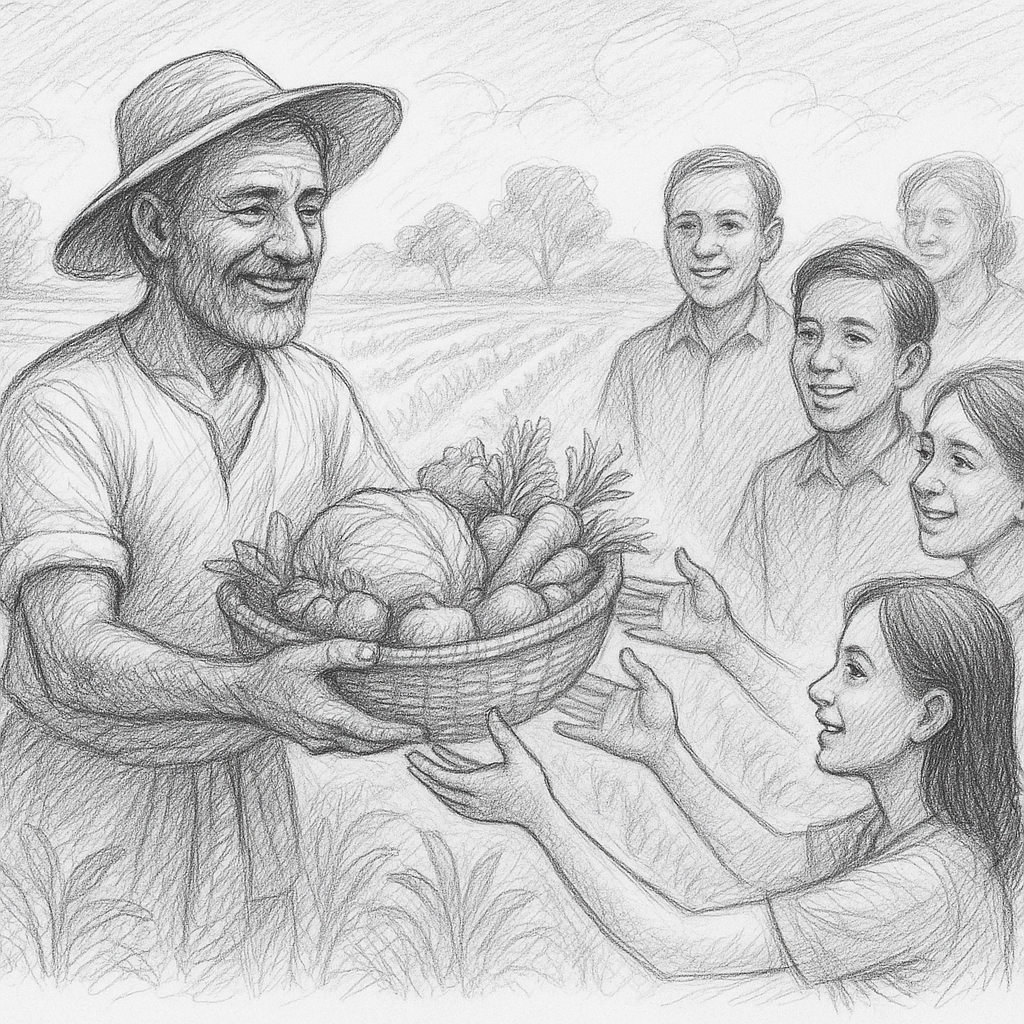generosity in the harvested fields
